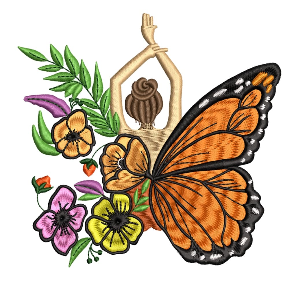 Butterfly Woman Floral