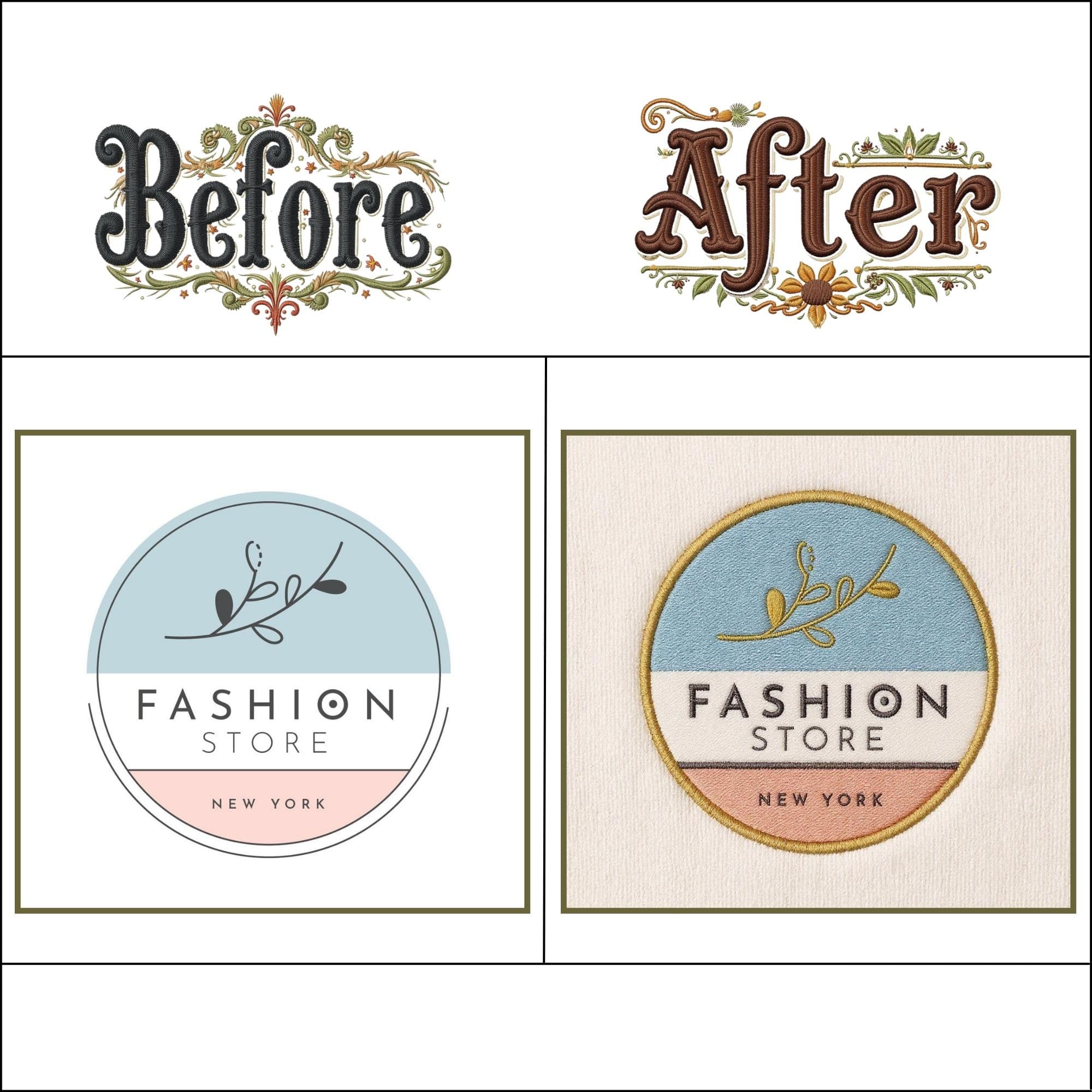 Embroidery digitizing example 3