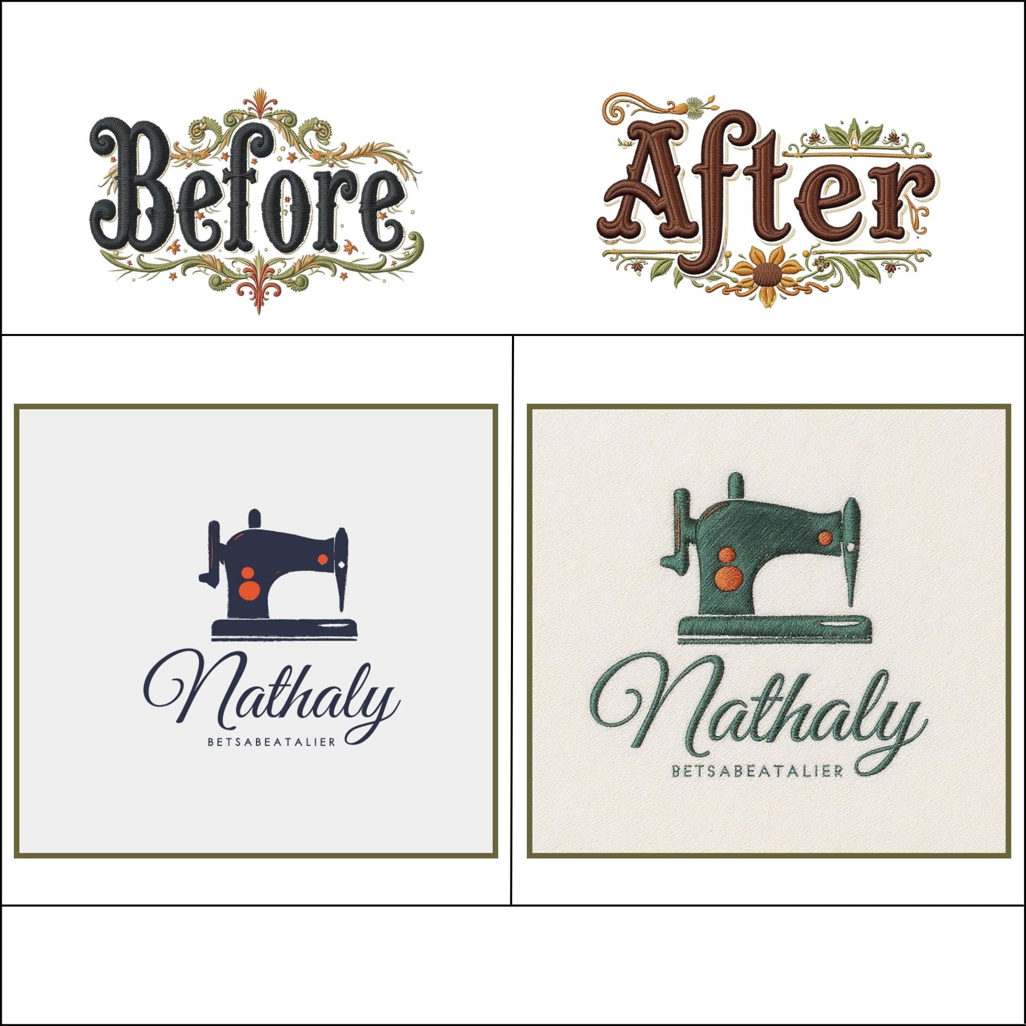 Embroidery digitizing example 4