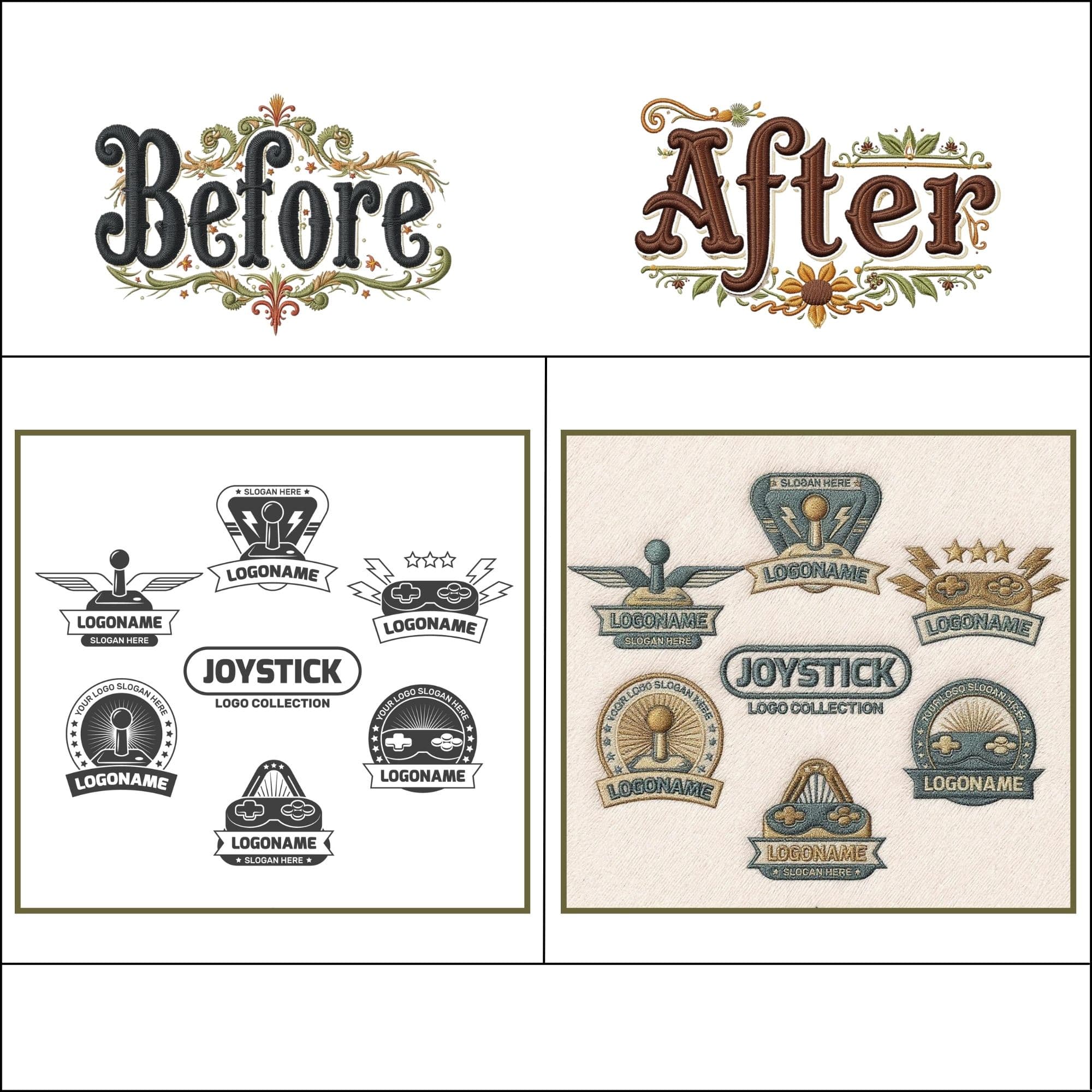 Embroidery digitizing example 7