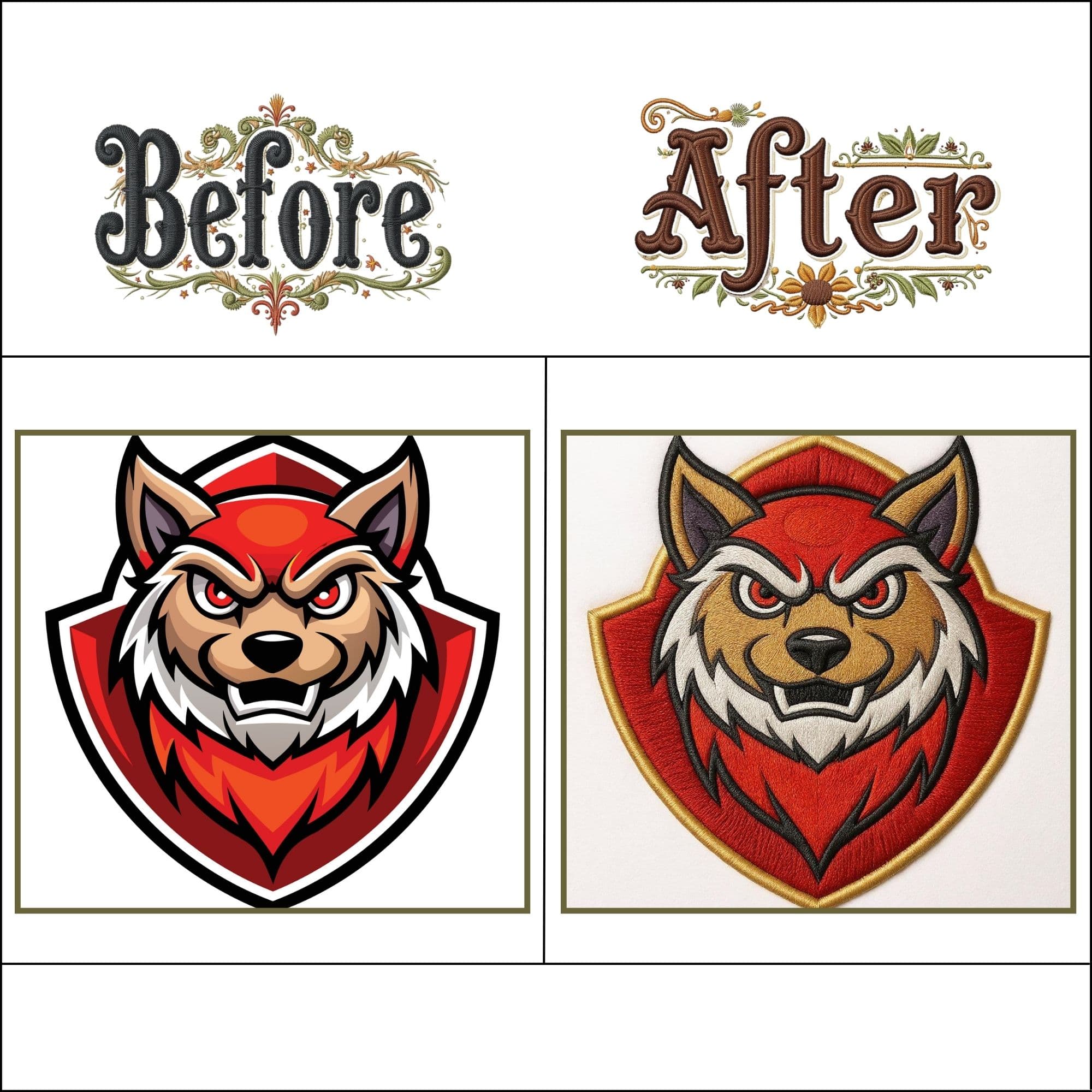 Embroidery digitizing example 8